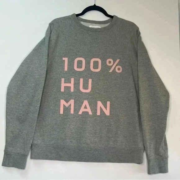 Everlane‎ The 100% Human Typography Sweatshirt Sz L - Picture 1 of 13